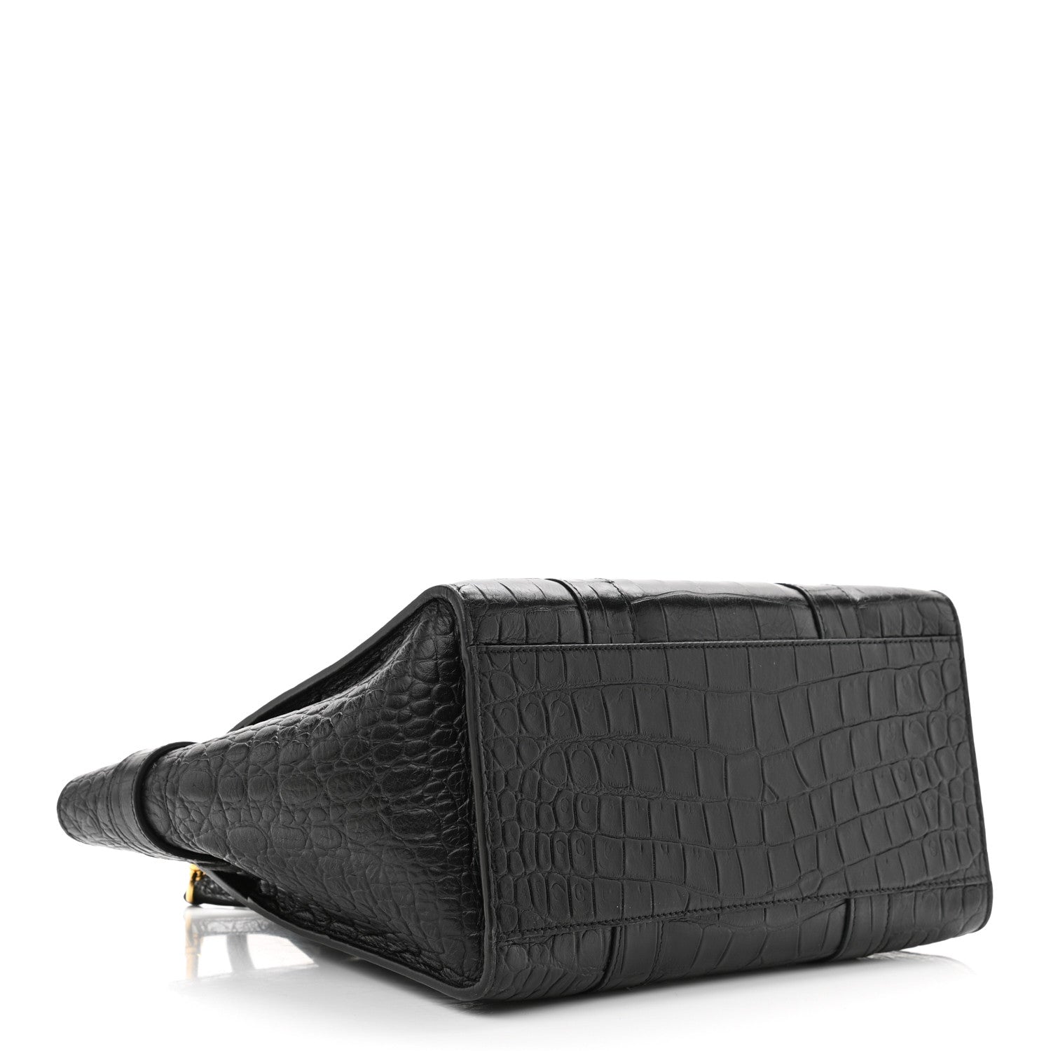 Mulberry Crocodile Embossed Calfskin Small Zipped Bayswater Black 4 of 9