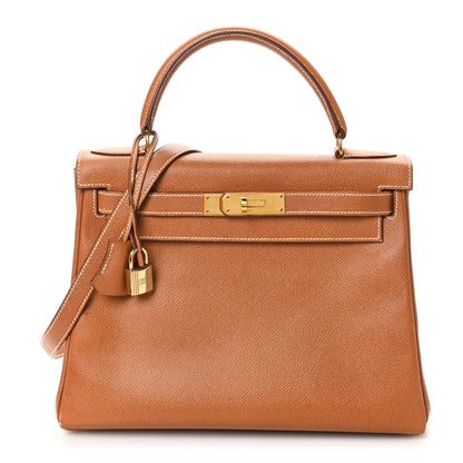 Hermes Courchevel Kelly Retourne 28 Gold 1 of 11