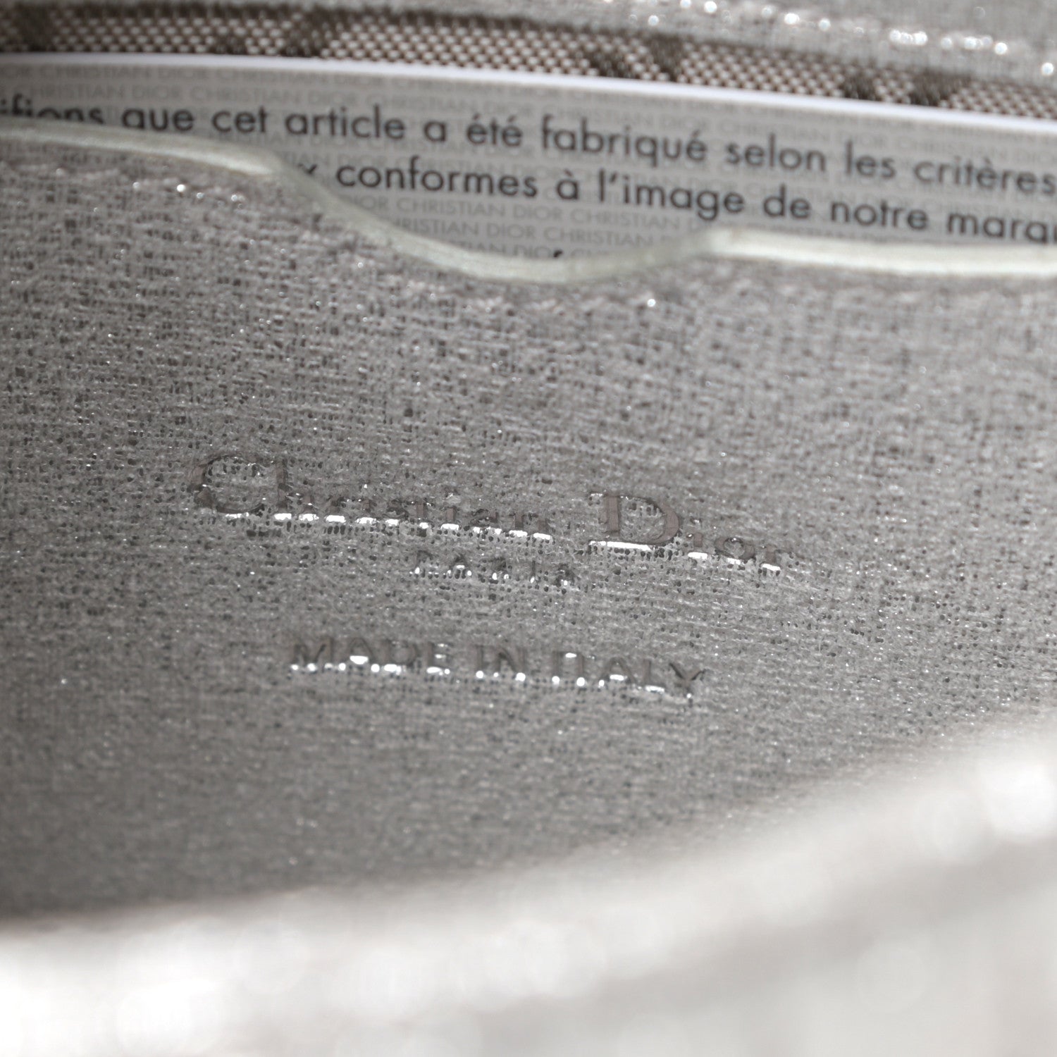 Christian Dior Metallic Nubuck Cannage Nano Lady Dior Silver 6 of 9