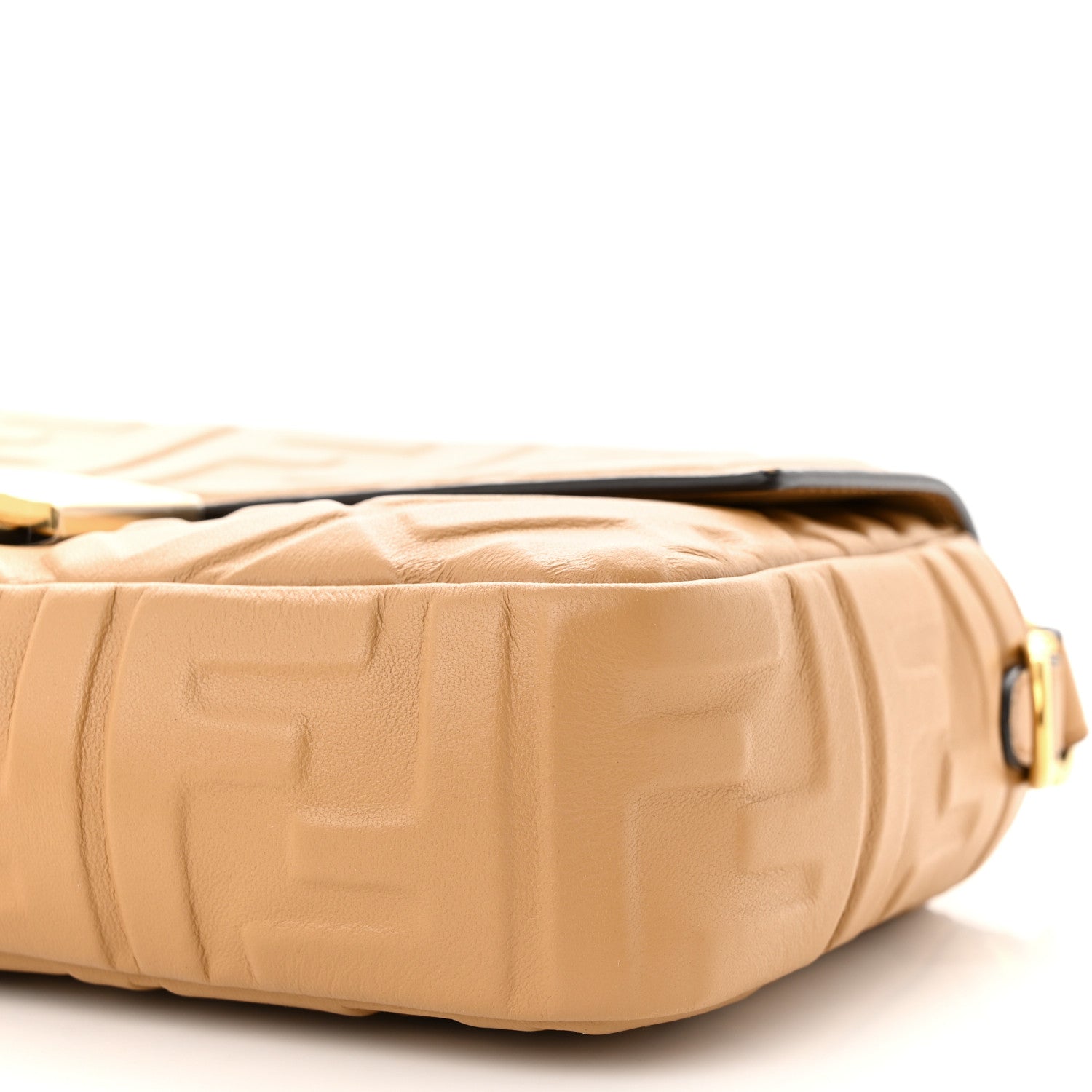 Fendi Nappa FF 1974 Embossed Baguette Miele Scuro 10 of 10
