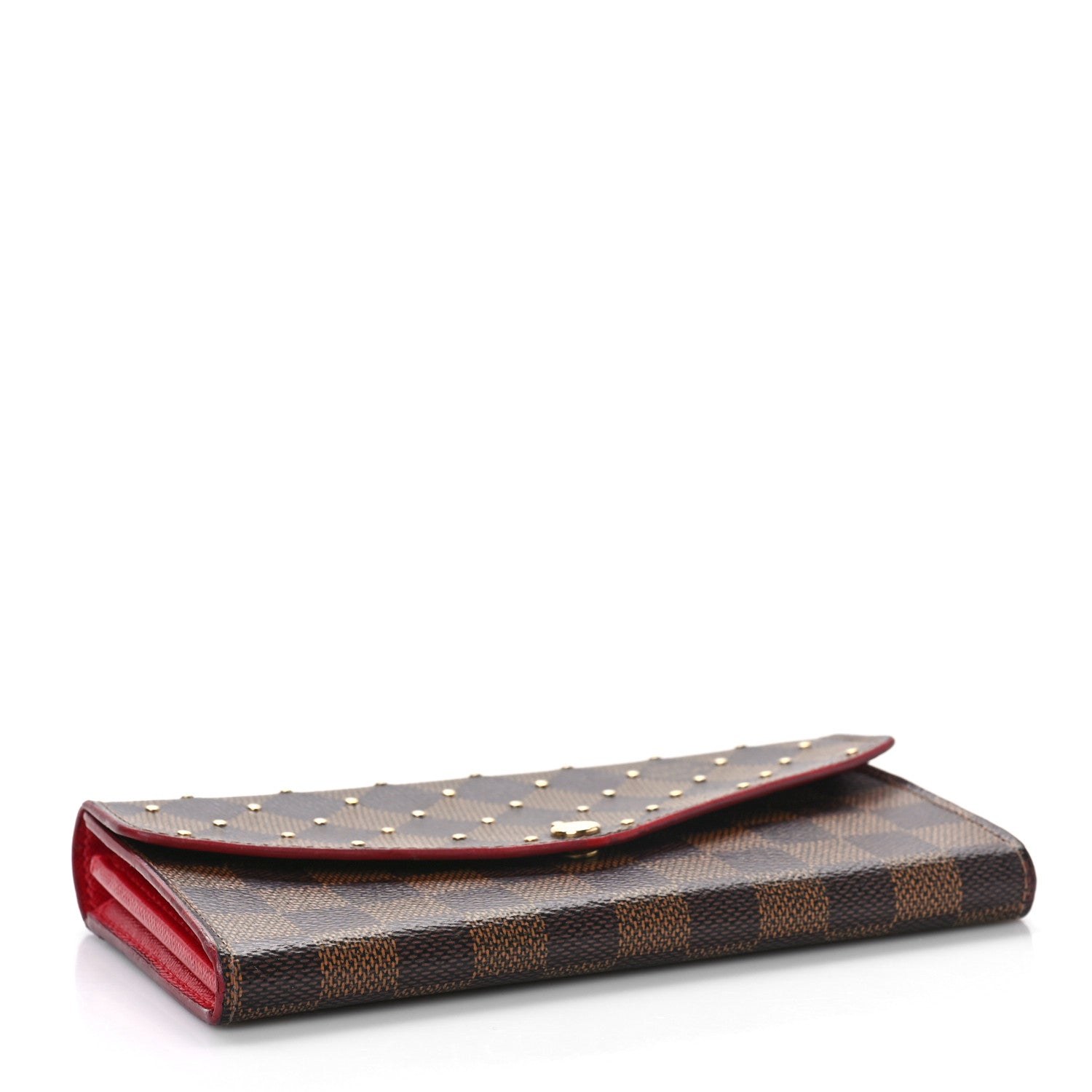 Louis Vuitton Damier Ebene Studded Sarah Wallet NM Cherry 4 of 8