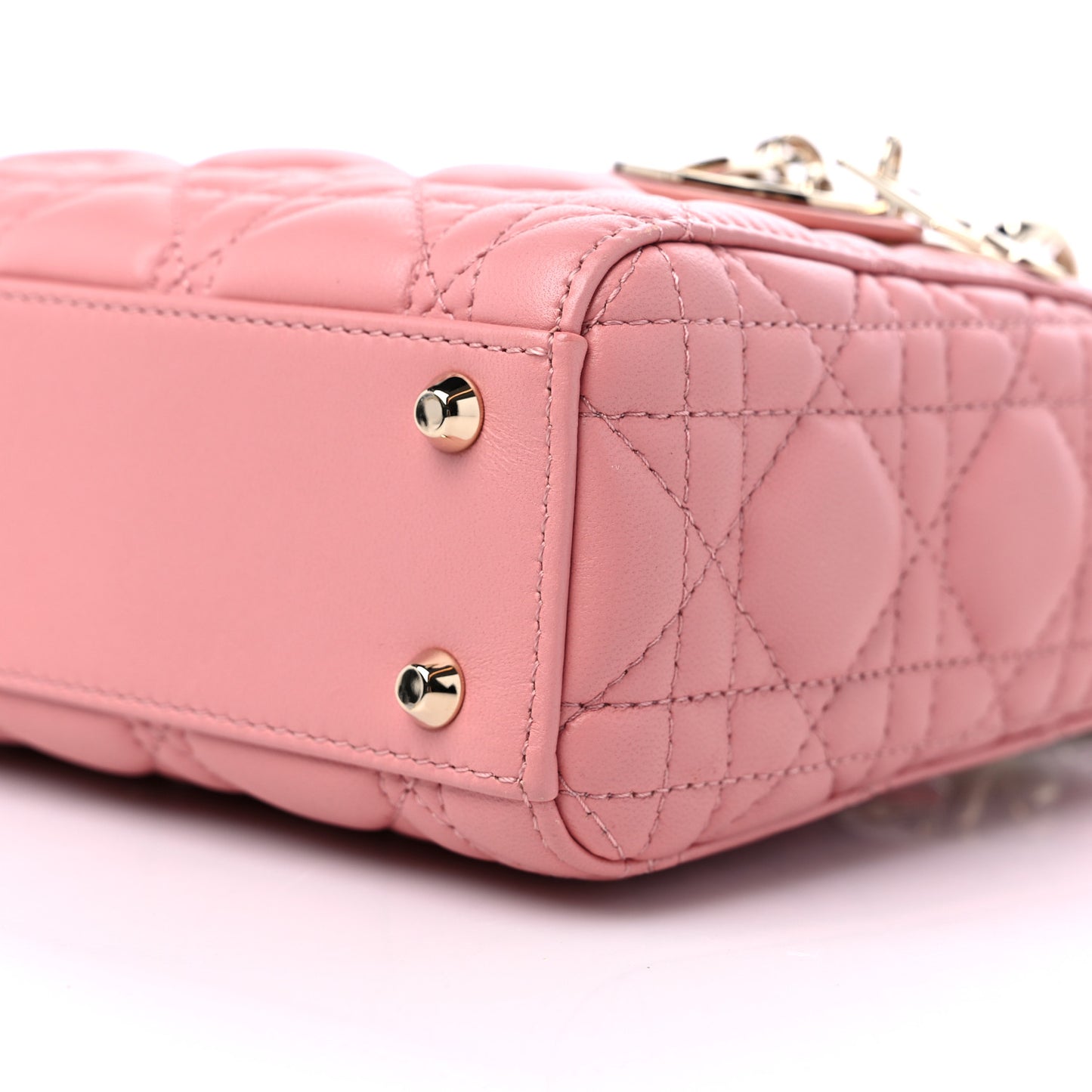 Lambskin Cannage Mini Lady Dior Pink