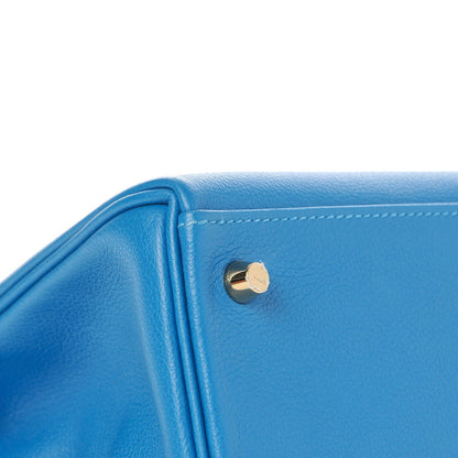 Hermes Evercolor Kelly Retourne 28 Bleu Hydra 8 of 35