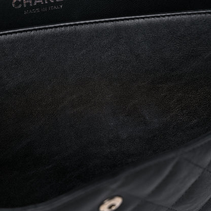Chanel Crumpled Calfskin Quilted Jumbo Double Flap So Black 16 of 19
