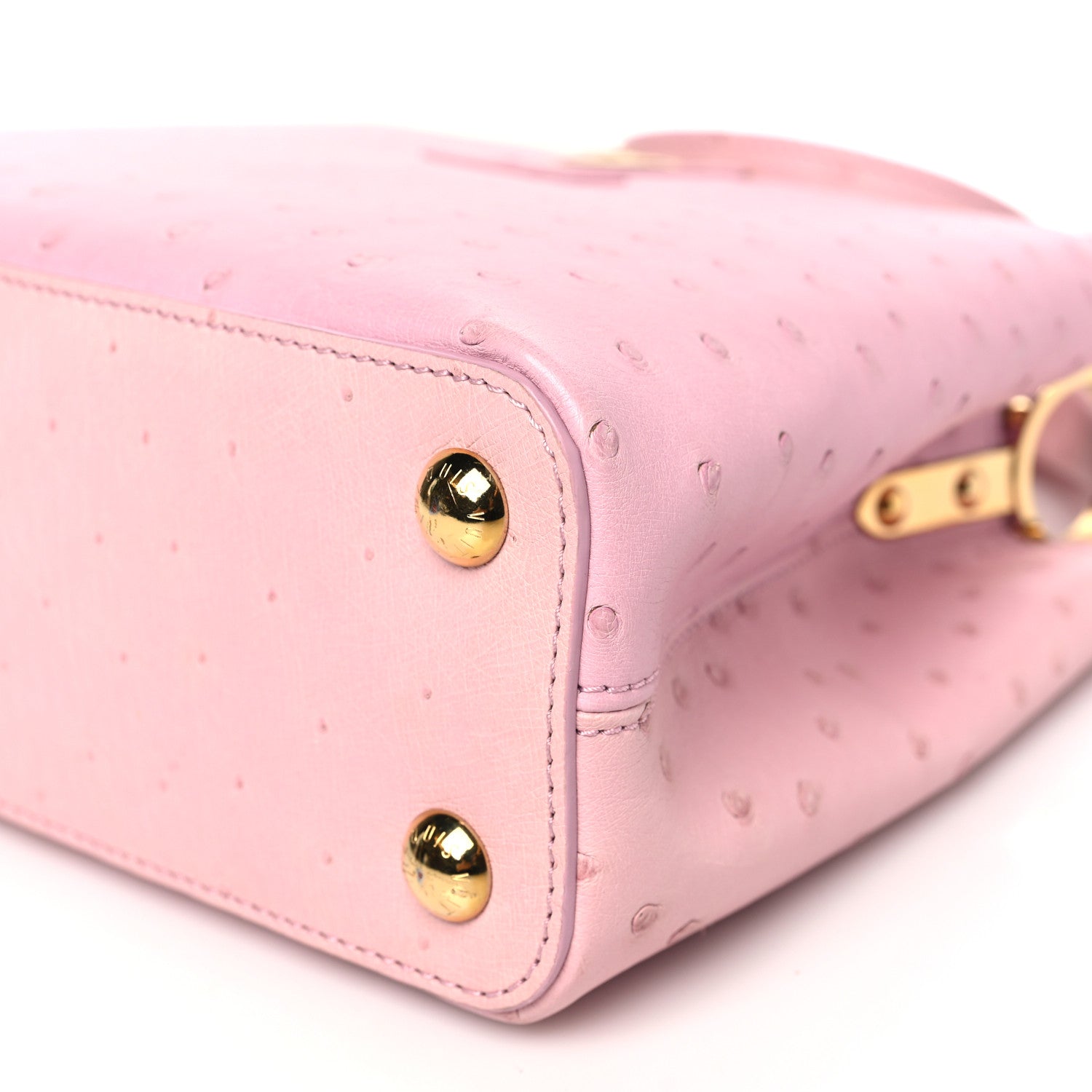 Louis Vuitton Ostrich Capucines BB Rose Calypso 9 of 10