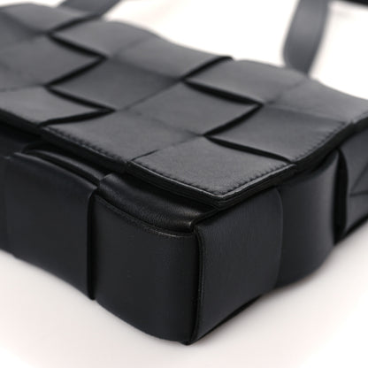 Bottega Veneta Lambskin Maxi Intreccio Small Cassette Crossbody Bag Black 9 of 9