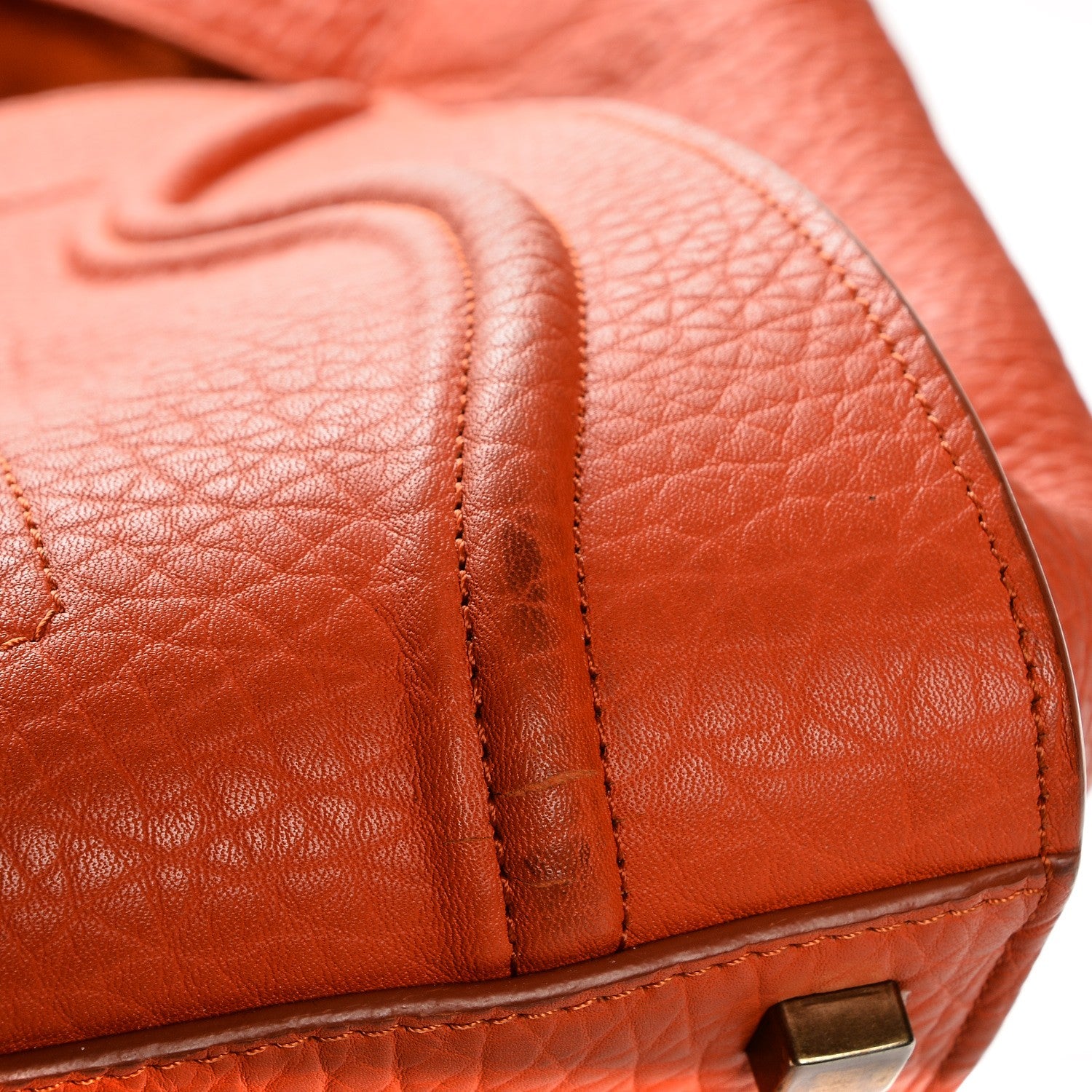 Celine Bullhide Calfskin Medium Phantom Luggage Burnt Orange 13 of 14