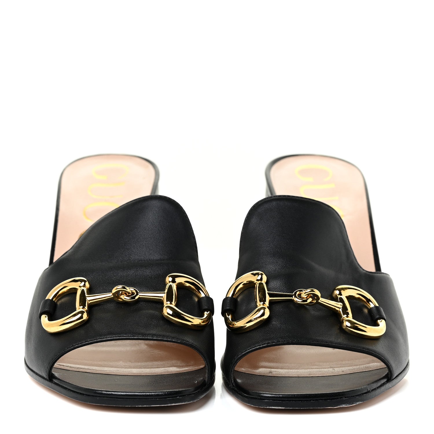 Gucci Nappa Horsebit 75mm Slide Sandals 39 Black 2 of 17