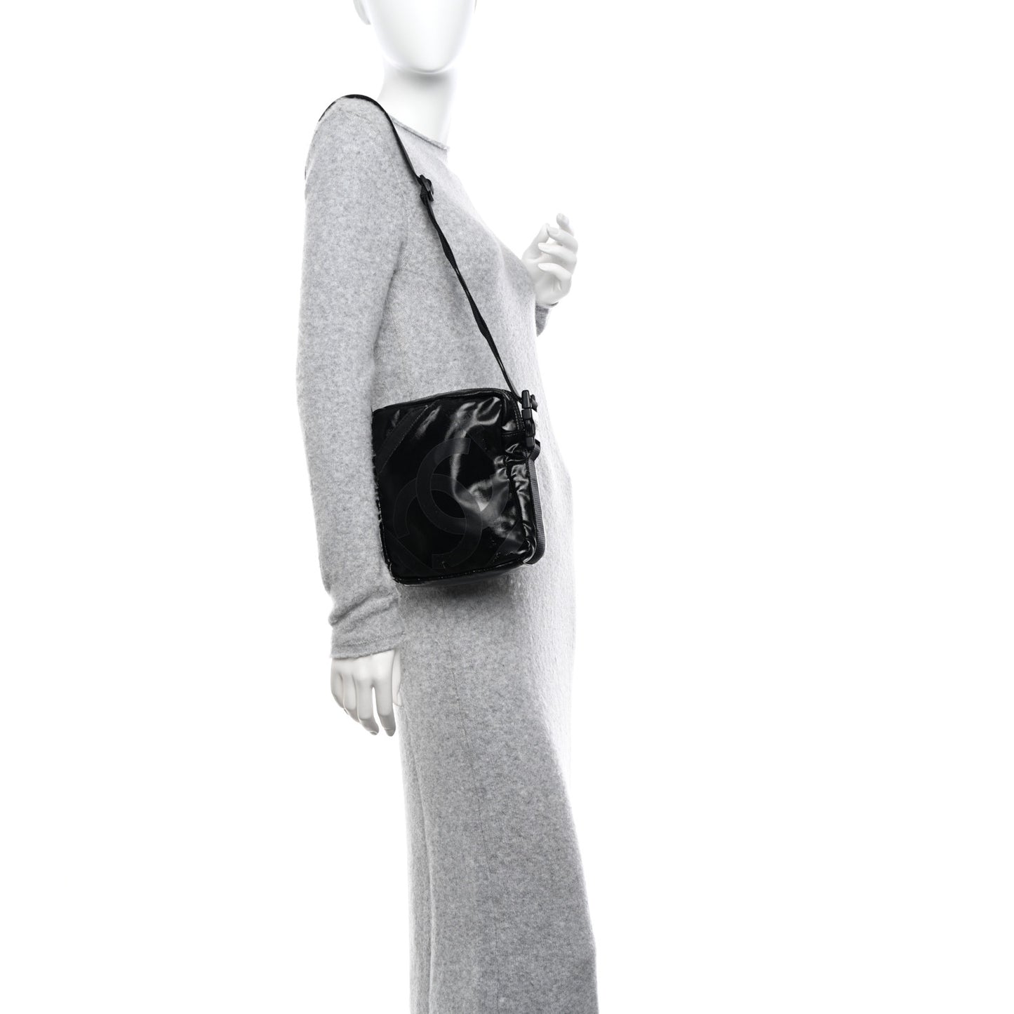 Coated Canvas Sport Crossbody Black