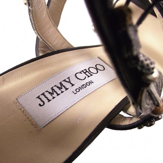 Jimmy Choo Leather Fringe Tassel Button Charm Pumps 38.5 7 of 7