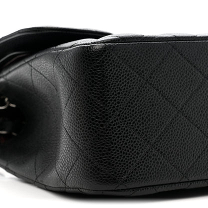 Chanel Caviar Quilted Jumbo Double Flap Black 10 of 11