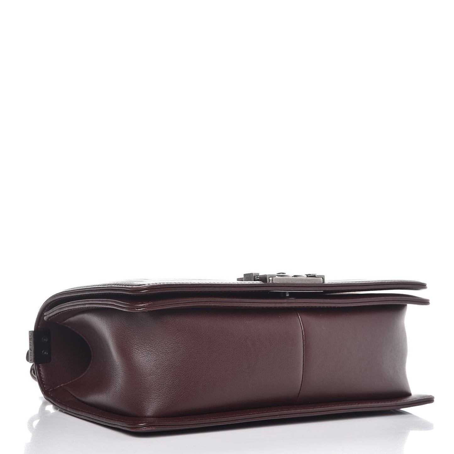 Calfskin Chevron Quilted Medium Boy Flap Burgundy