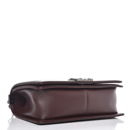 Chanel Calfskin Chevron Quilted Medium Boy Flap Burgundy 4 of 11
