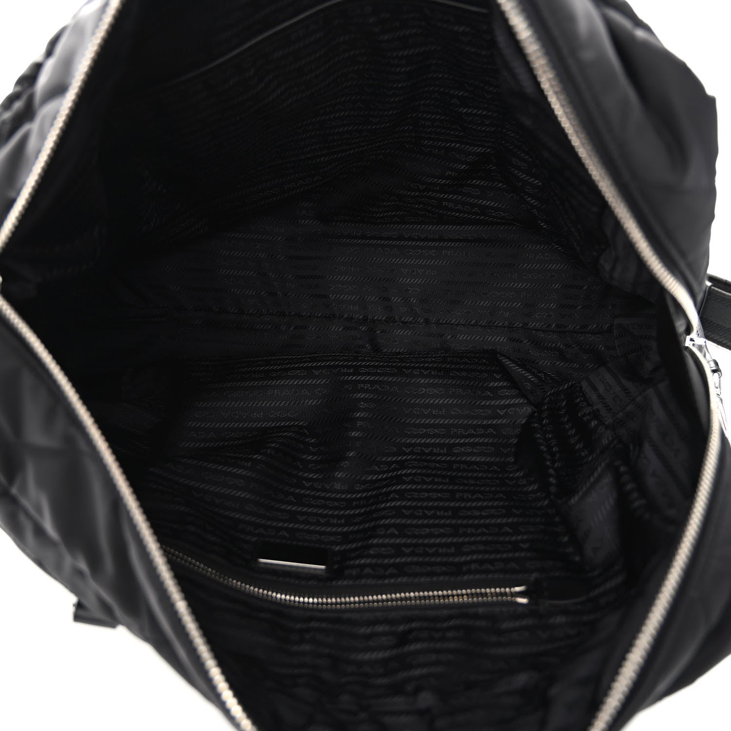 Prada Tessuto Re-Nylon Triangle Padded Travel Black 5 of 9