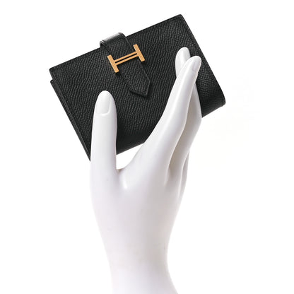 Hermes Epsom Mini Bearn Wallet Black 2 of 8