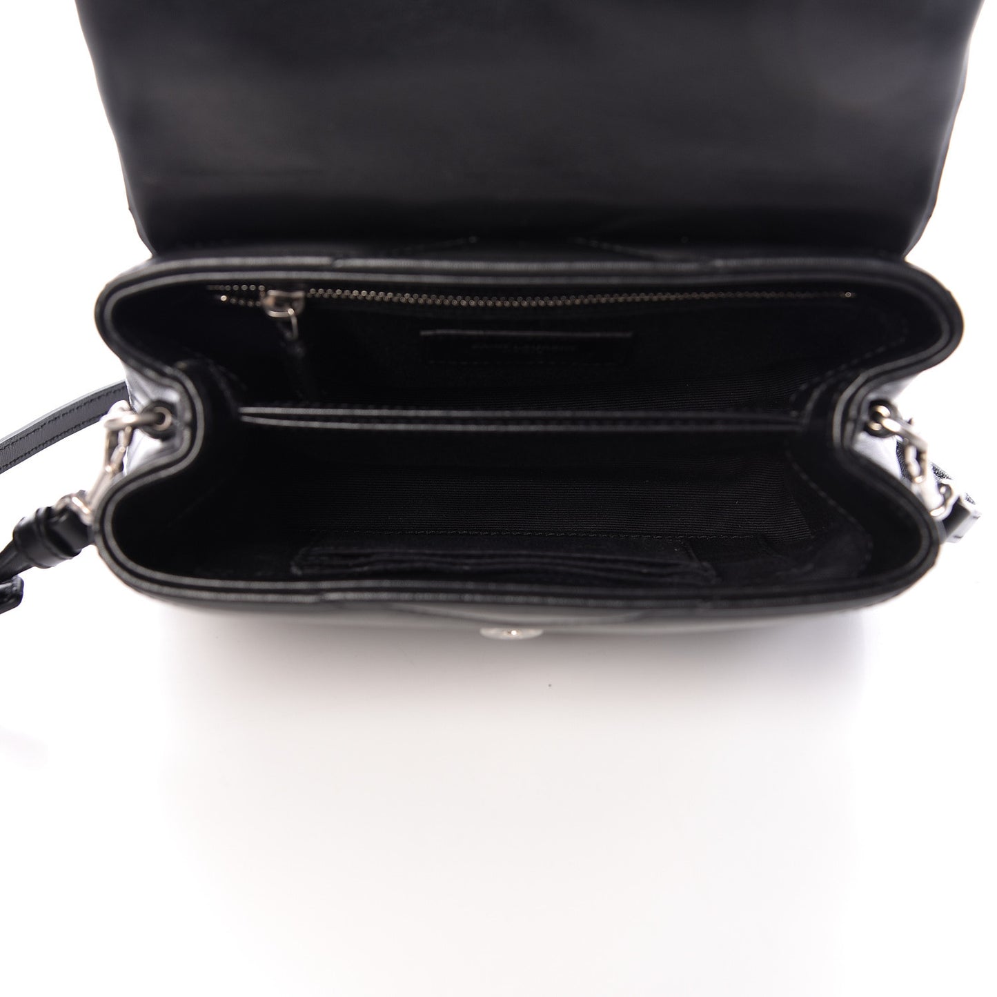 Calfskin Y Quilted Monogram Toy Loulou Crossbody Bag Black
