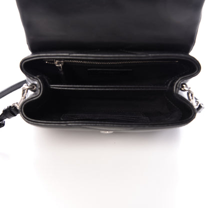 Saint Laurent Calfskin Y Quilted Monogram Toy Loulou Crossbody Bag Black 5 of 11