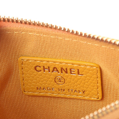 Chanel Caviar Quilted Small Cosmetic Case Yellow 6 of 8