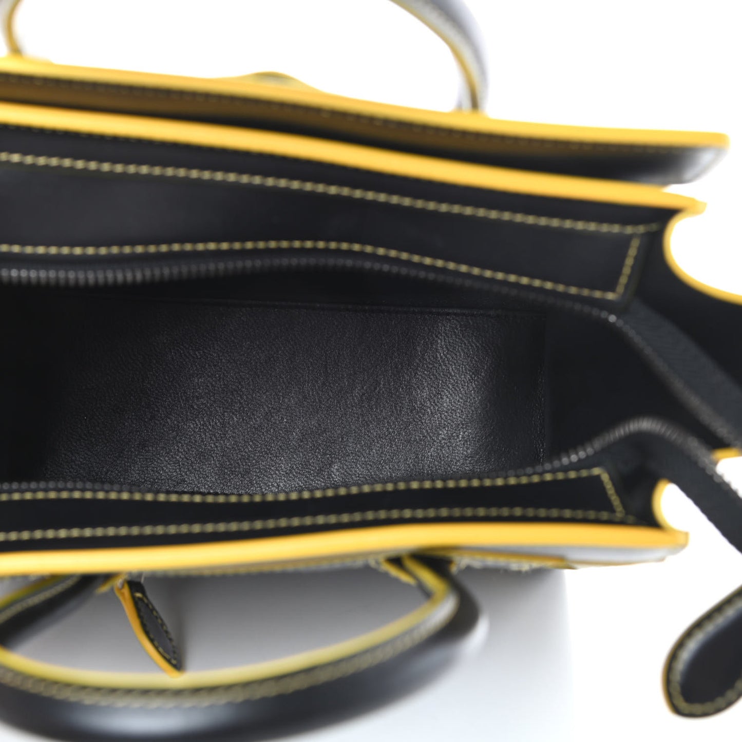 Satin Calfskin Nano Debossed Luggage Black