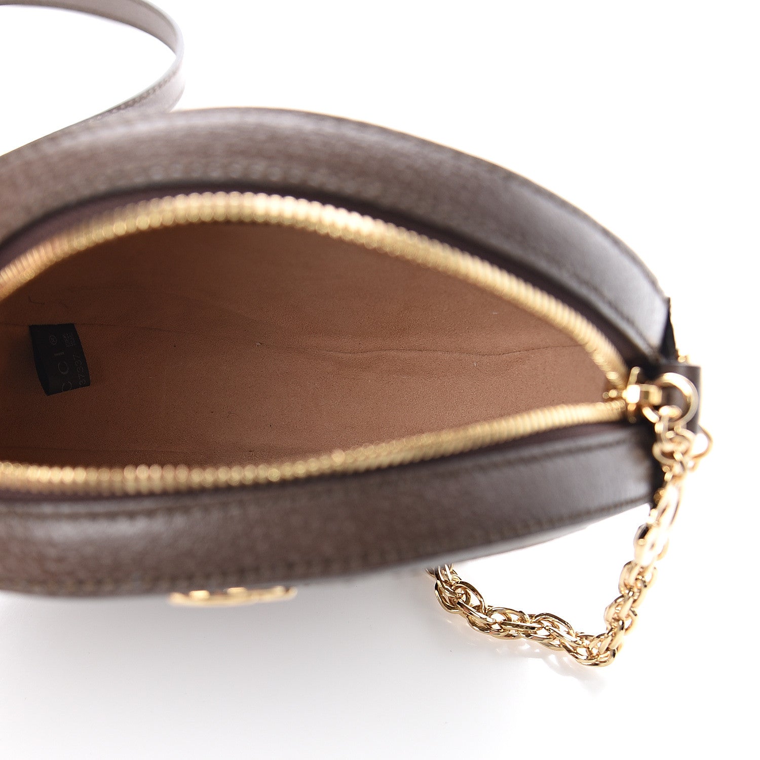 Gucci GG Supreme Monogram Web Mini Ophidia Round Shoulder Bag Brown 4 of 7