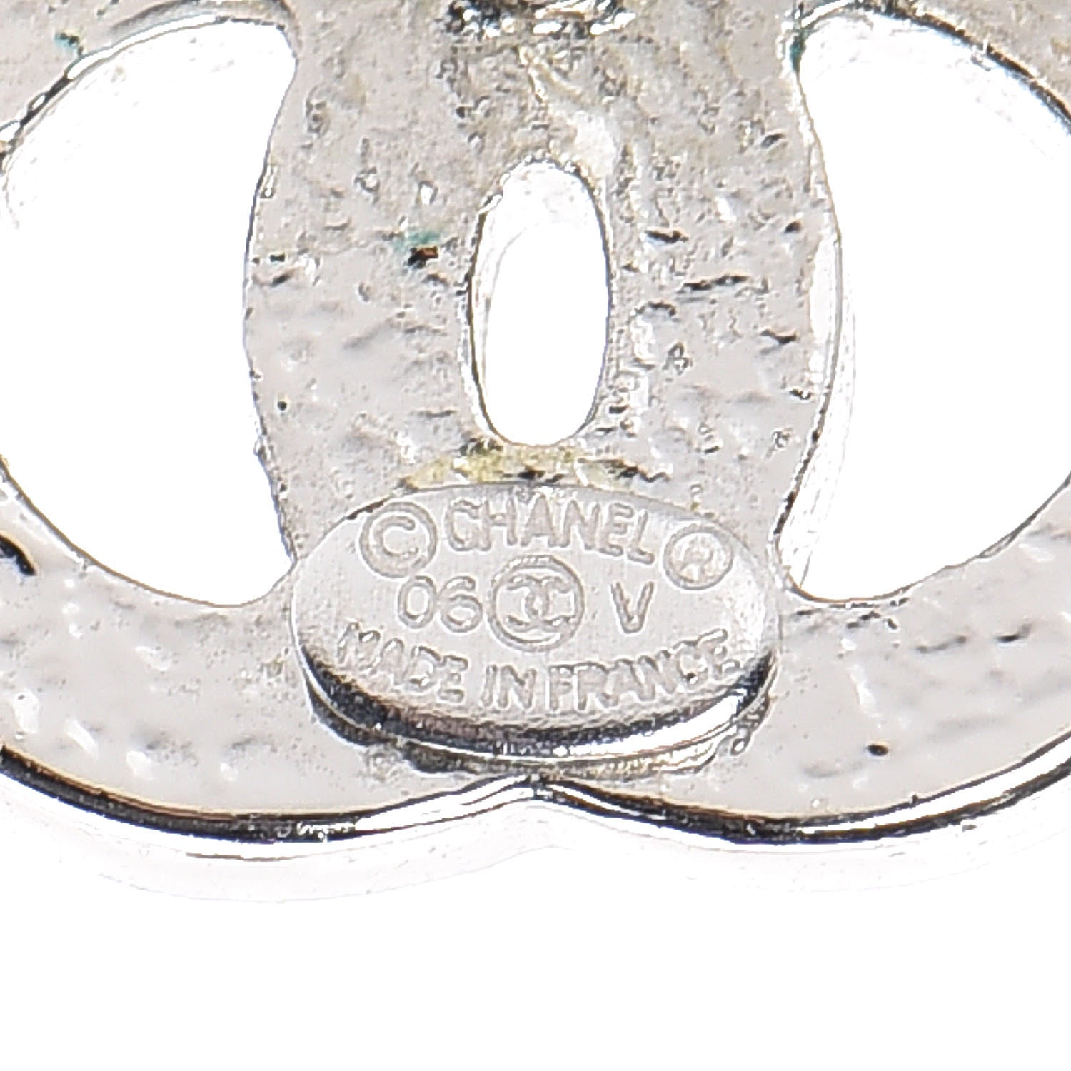 Chanel Crystal Mini Timeless CC Earrings Silver 4 of 5