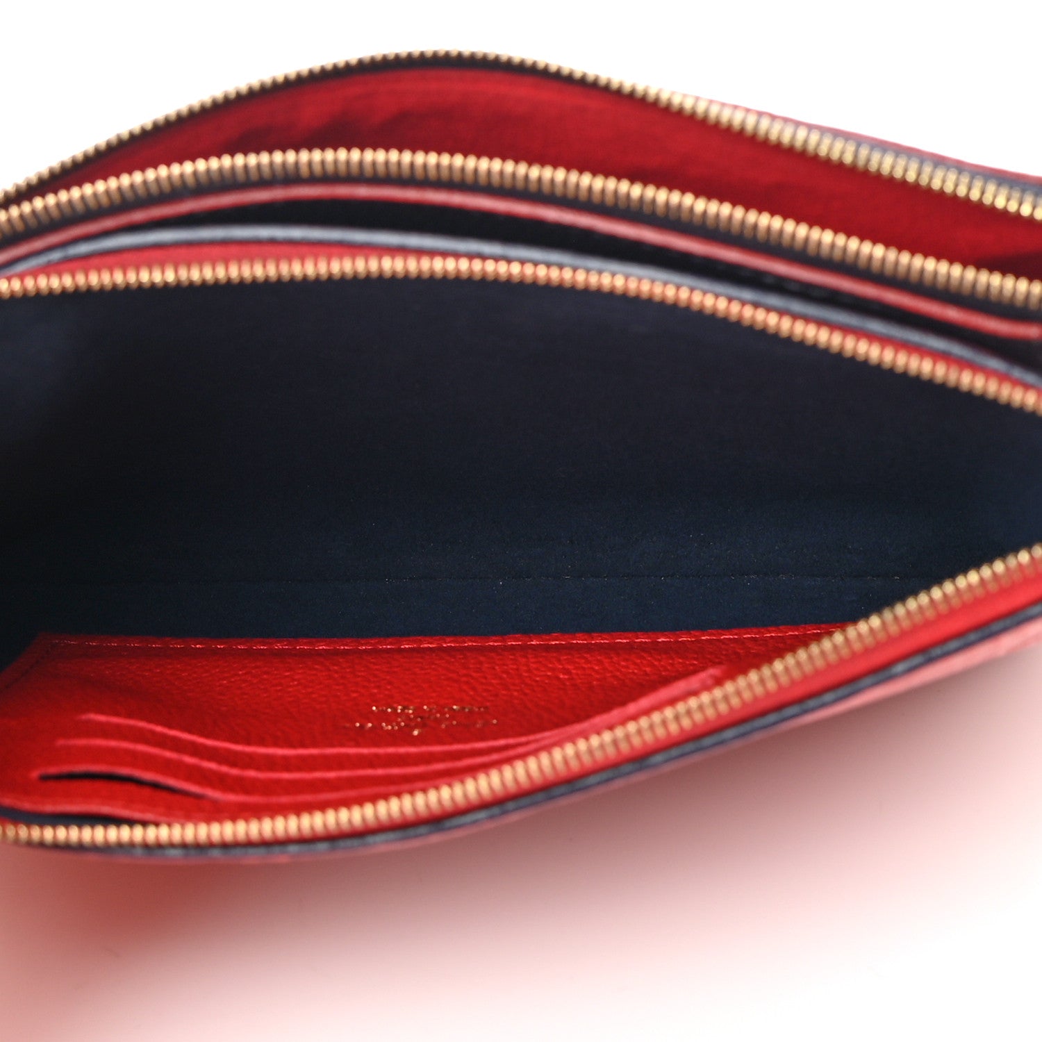 Louis Vuitton Empreinte Double Zip Pochette Marine Rouge 6 of 12