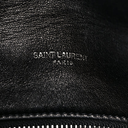 Saint Laurent Lambskin Quilted Toy Loulou Puffer Monogram Chain Satchel Black 7 of 11
