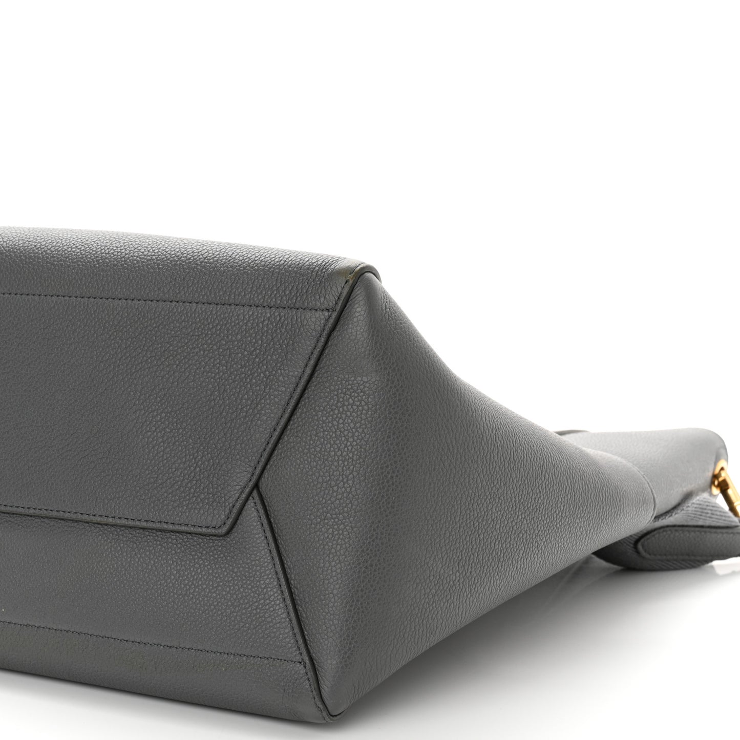 Soft Grained Calfskin Sangle Bucket Bag Kohl