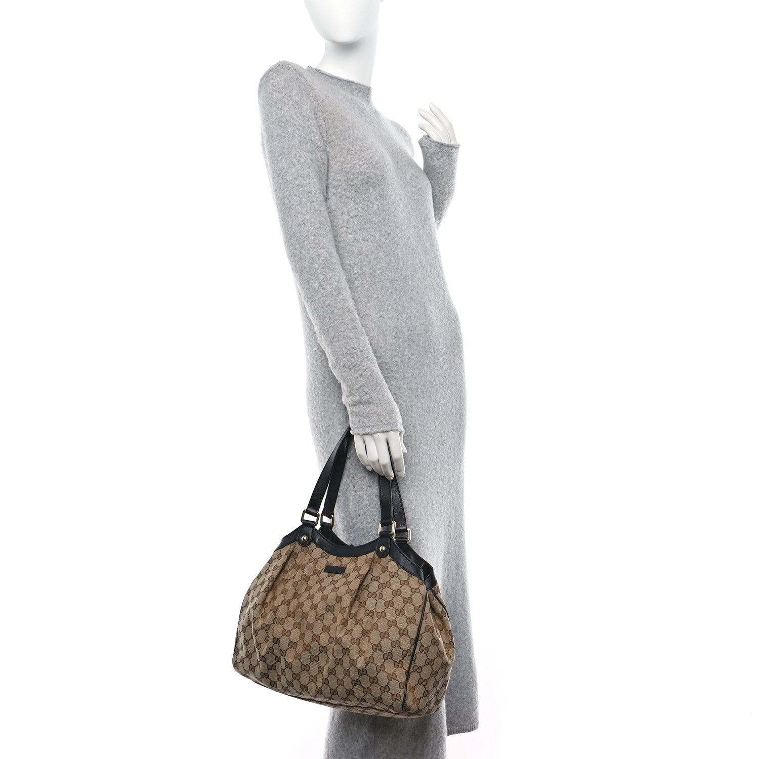 Gucci Monogram Shoulder Bag Dark Brown 2 of 12