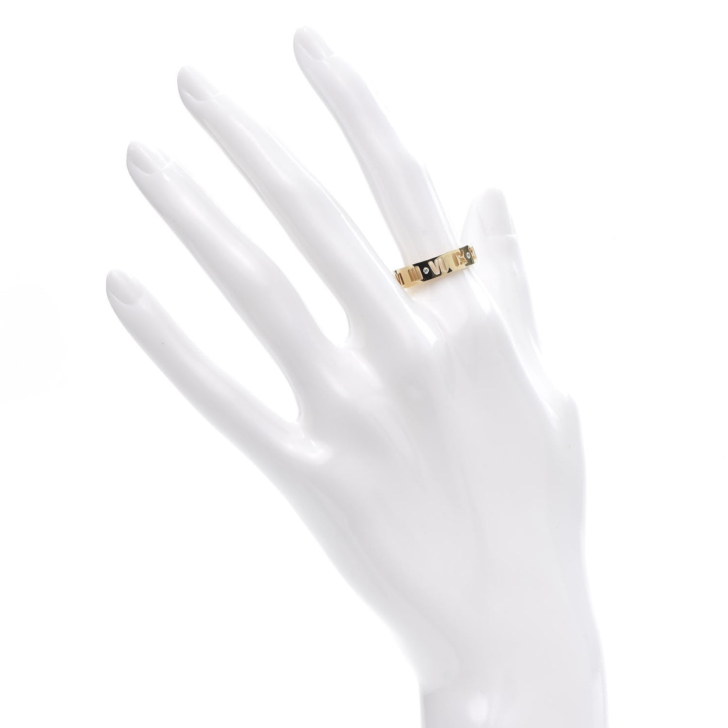 18K Yellow Gold Diamond Wide Atlas Pierced Ring 53 6.5