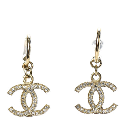 Chanel Pearl CC Dangle Earrings Light Gold 1 of 4