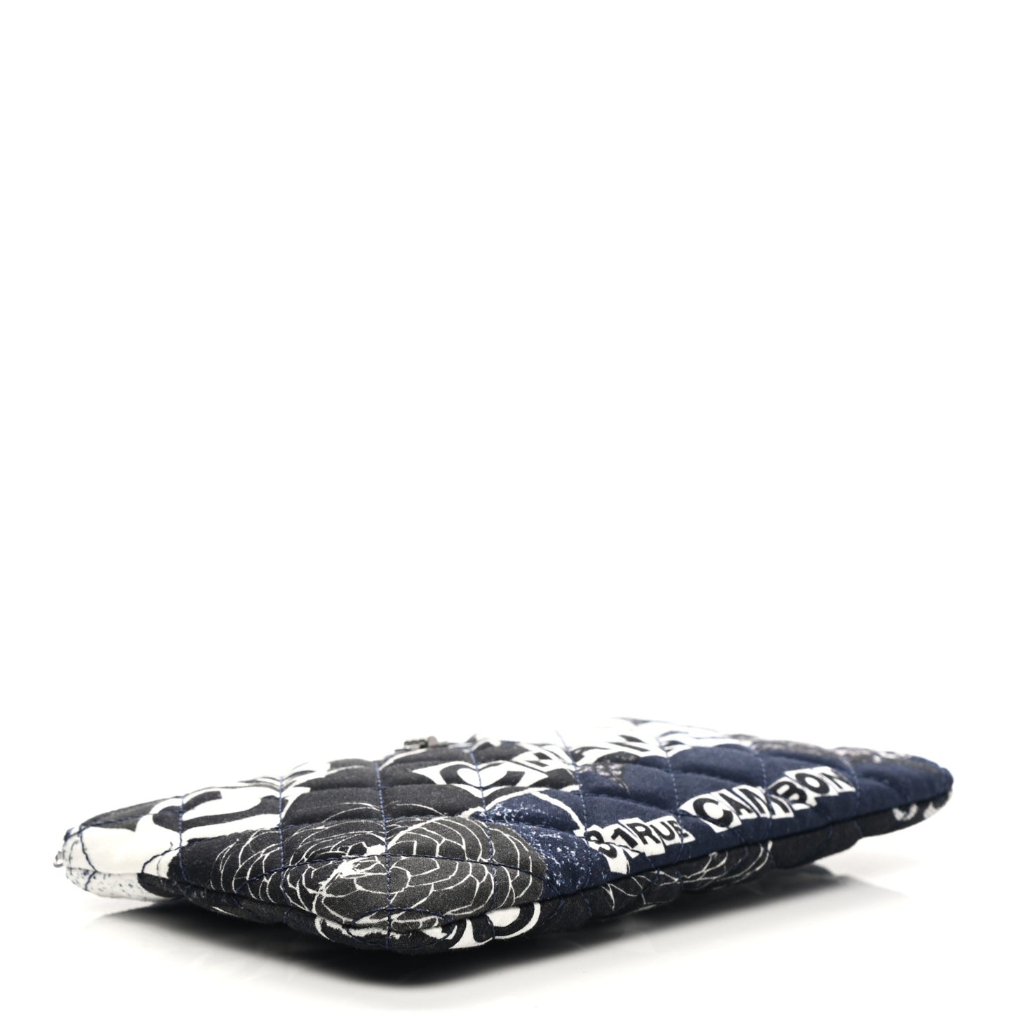 Jersey Quilted Graffiti Medium Reissue Cosmetic Case Black White