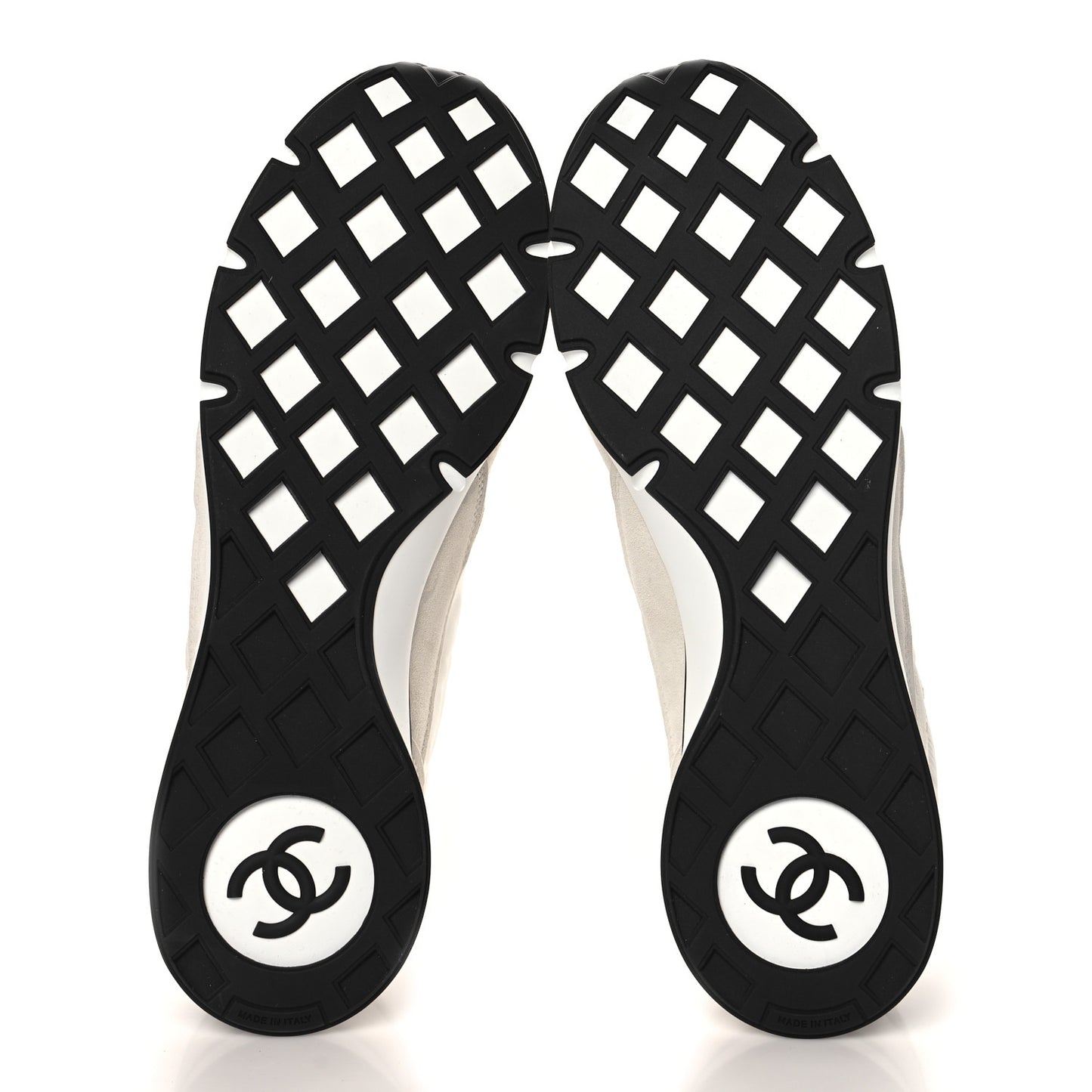 Nylon Suede Kidskin Calfskin Logo Sneaker 45 White Black