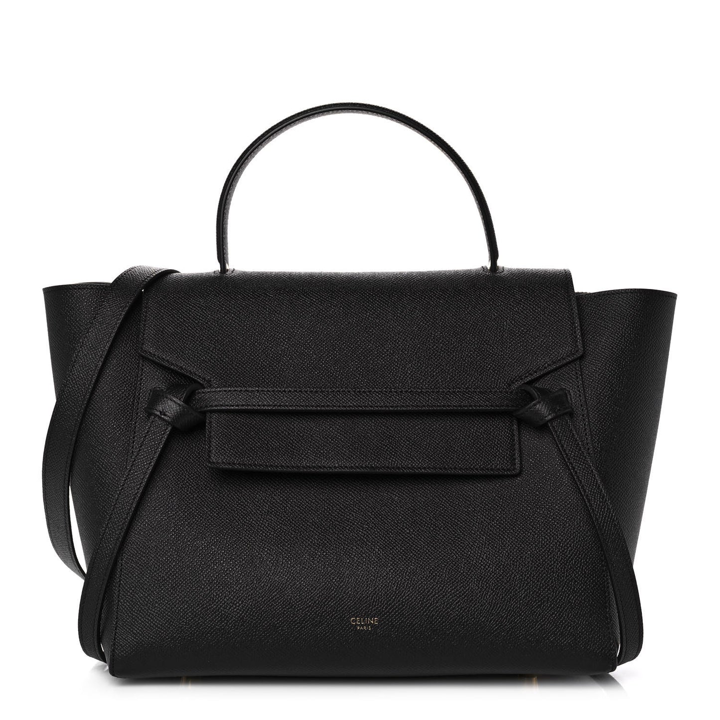 Grained Calfskin Mini Belt Bag Black