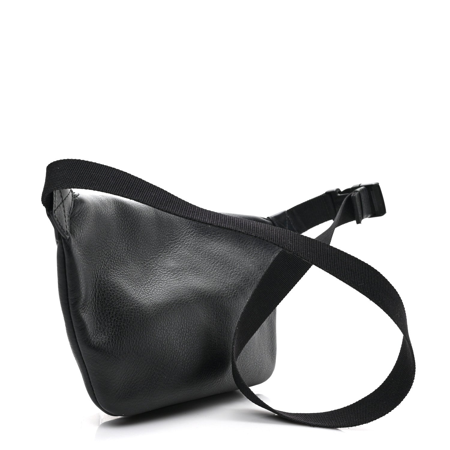 Balenciaga Smooth Calfskin Logo Everyday Beltpack XS Black White 3 of 8