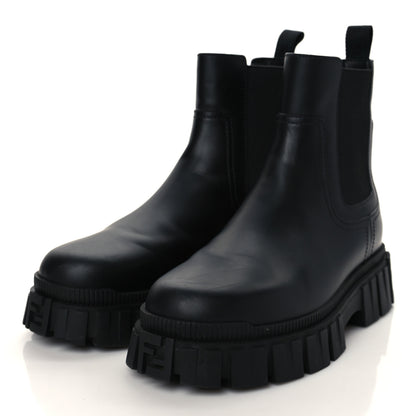 Fendi Calfskin Rubber Fendi Force Chelsea Boots 39 Black 3 of 9