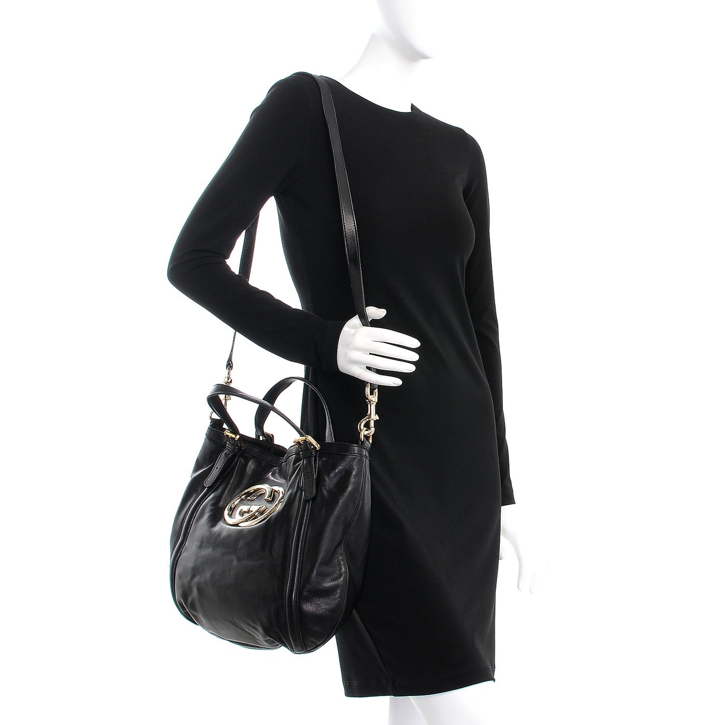 Calfskin Medium Britt Bag Black