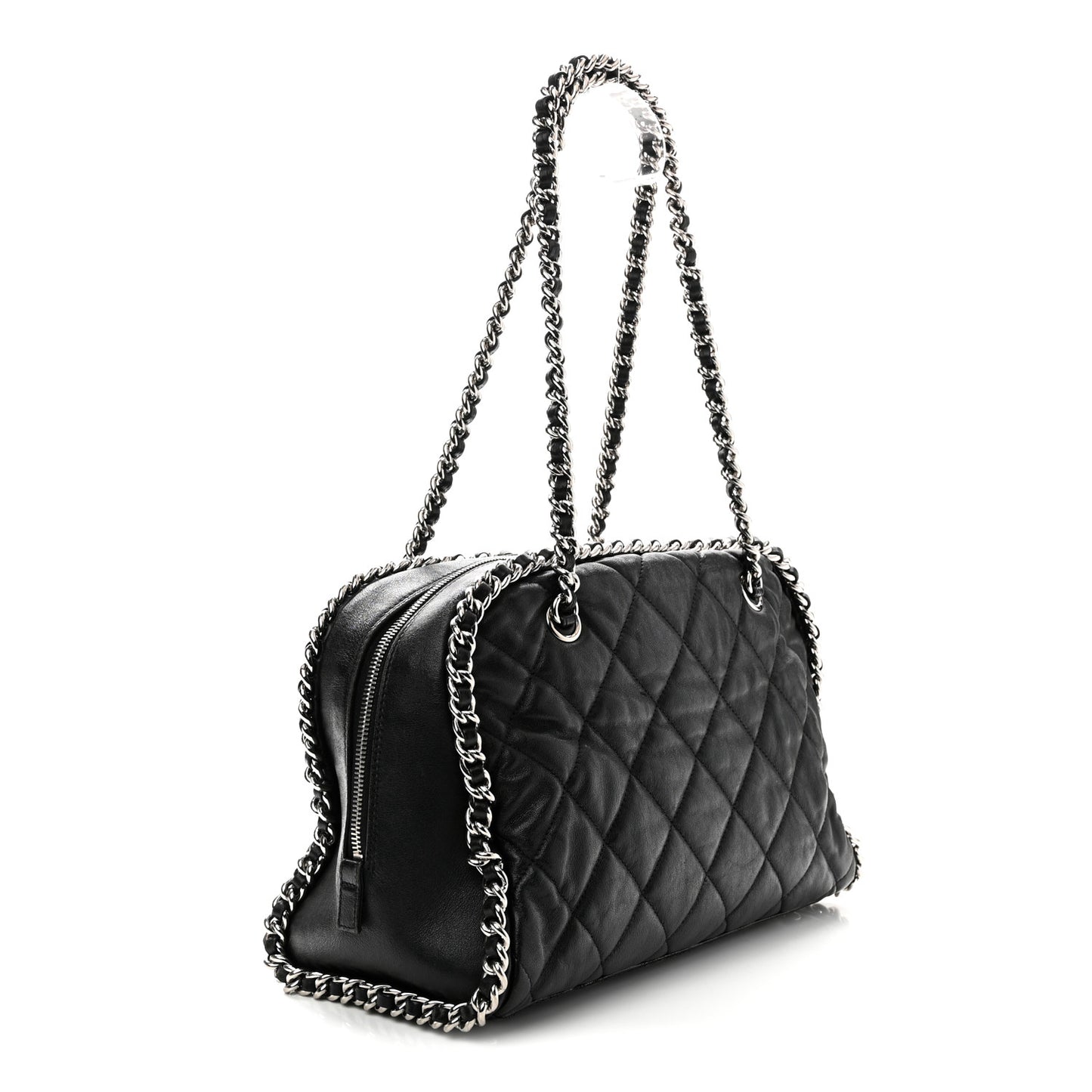 Calfskin Chain Around Bowler Black
