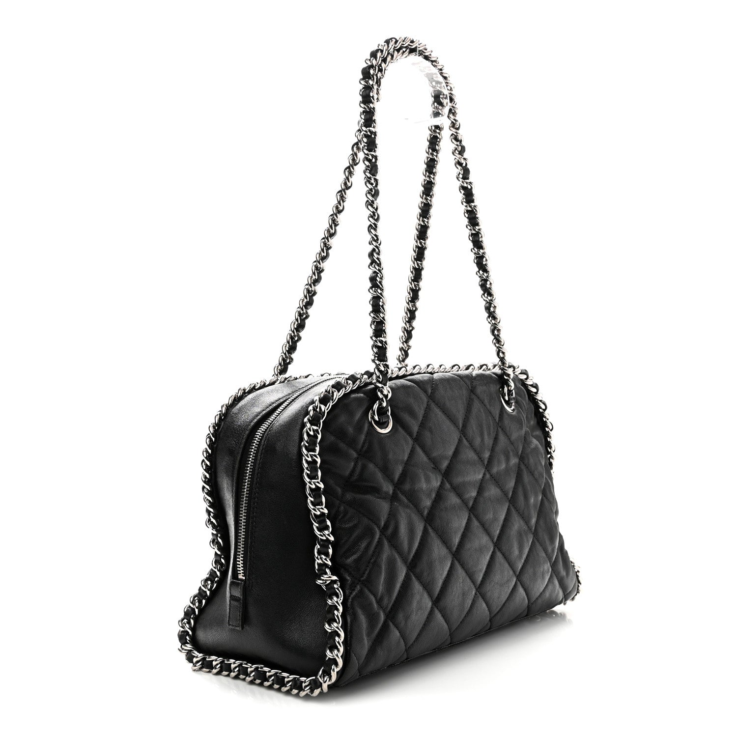 Chanel Calfskin Chain Around Bowler Black 3 of 10