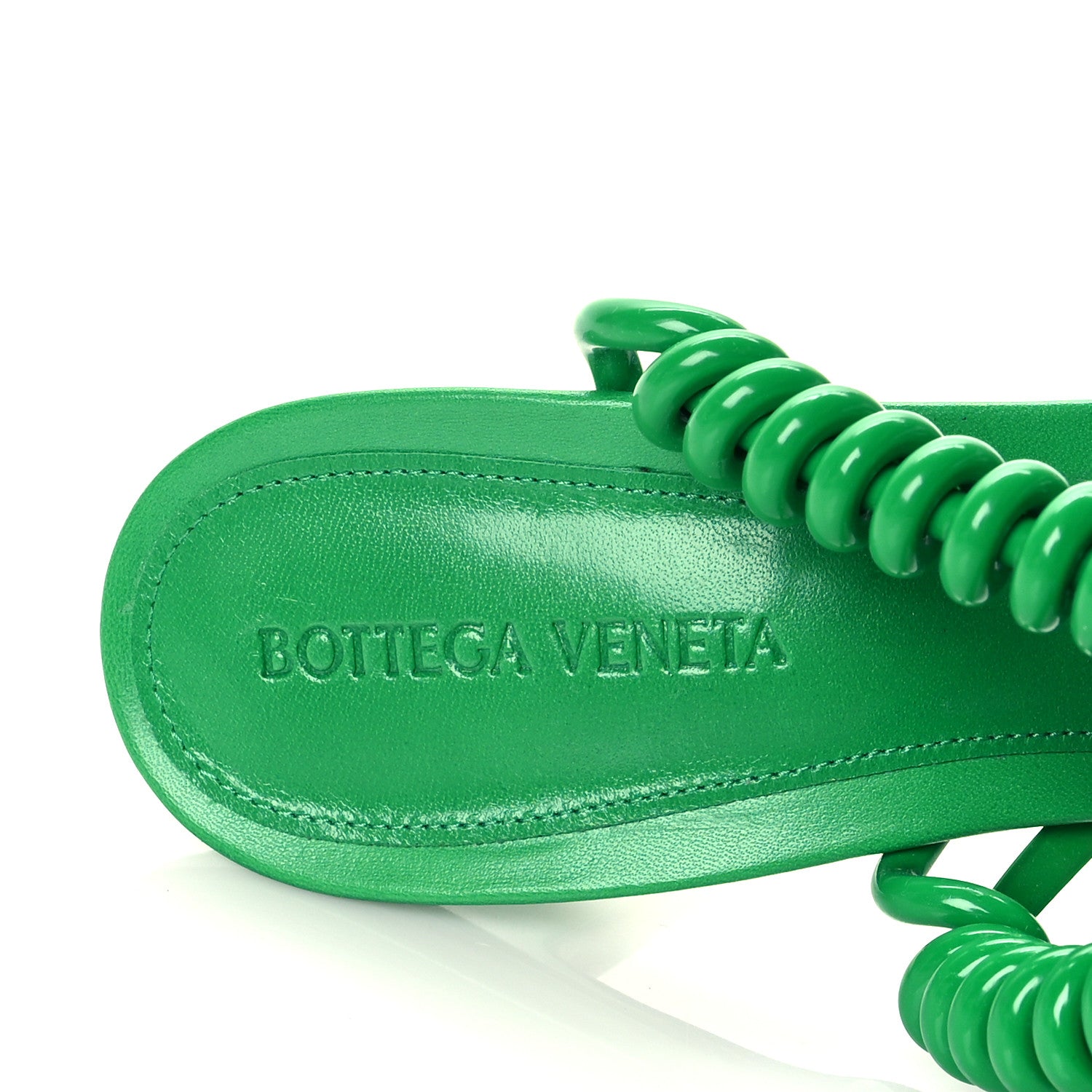 Bottega Veneta Rubber Wire Nappa Stretch 90mm Sandals 40 Grass 8 of 8