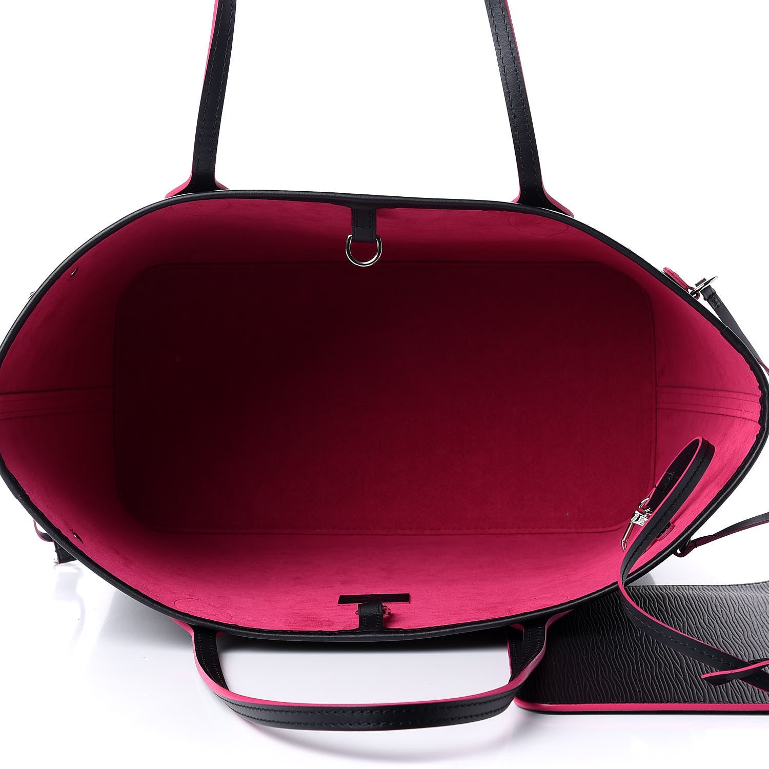 Louis Vuitton Epi Neverfull MM Black Hot Pink 6 of 11