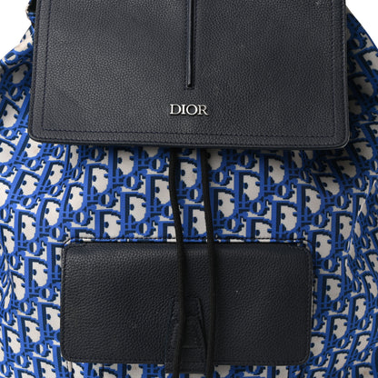 Christian Dior Technical Fabric Oblique Motion Backpack Light Blue 8 of 12