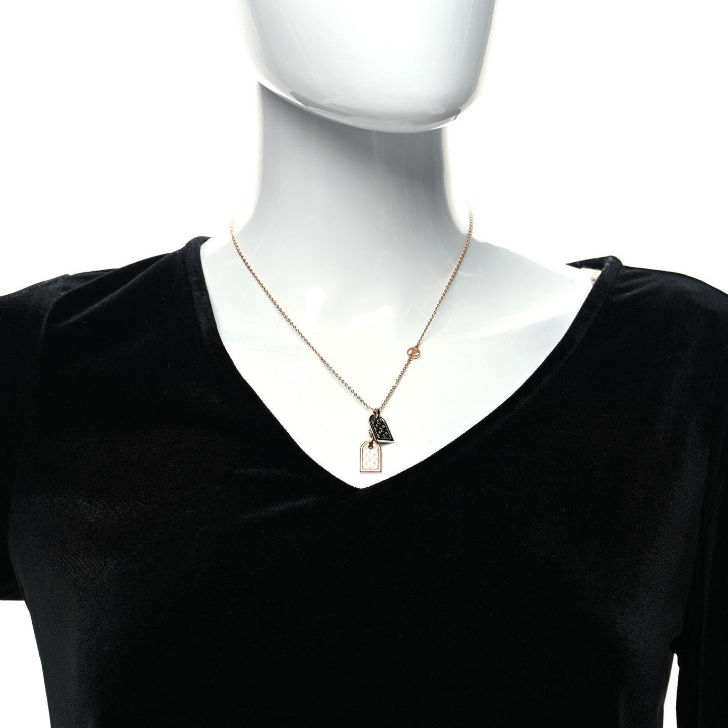 Nanogram Name Tag Necklace Pink Gold