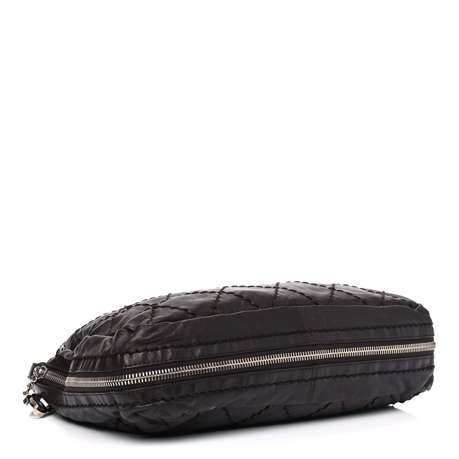 Chanel Calfskin Expandable Tote Dark Brown 3 of 5