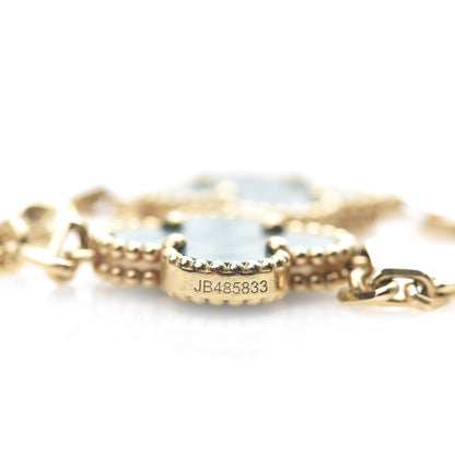 Van Cleef & Arpels 18K Yellow Gold Malachite 5 Motifs Vintage Alhambra Bracelet 5 of 7