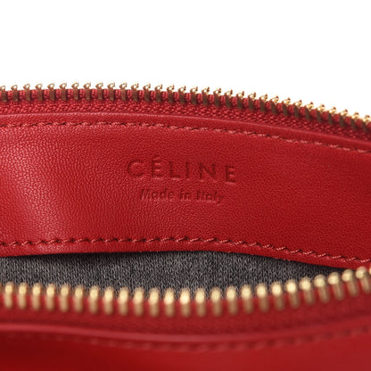 Celine Lambskin Small Trio Crossbody Bag Red 8 of 9