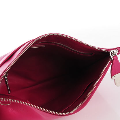 Prada Saffiano Lux Pochette Clutch Fuxia 5 of 9