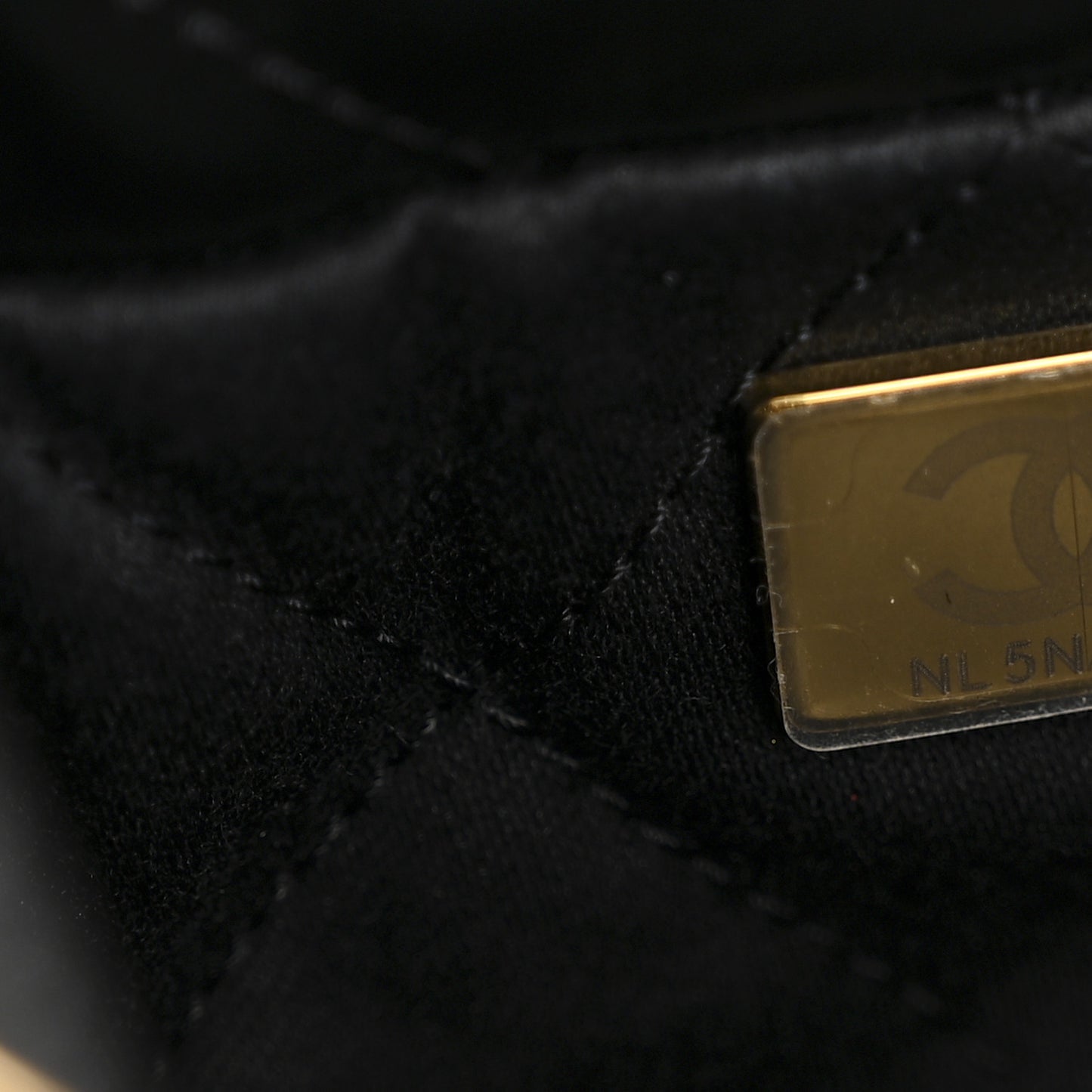 Shiny Calfskin Quilted Mini Chanel 22 Black