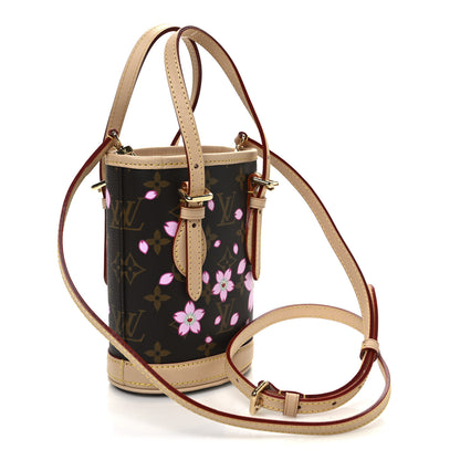 Louis Vuitton LV X TM Monogram Cherry Blossom Nano Bucket Sakura Brown 4 of 10
