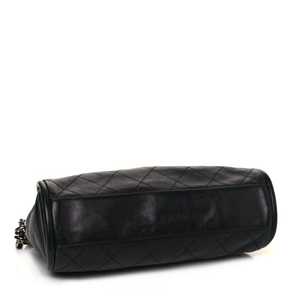Chanel Lambskin Stitched Medium Ultimate Soft Tote Black 4 of 12